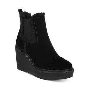 Sam Edelman Black Reagan Platform Wedge Heel Winter Booties